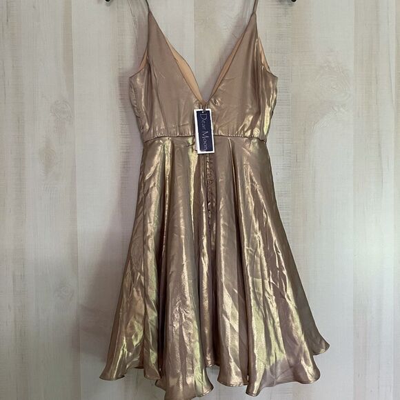 Dear Moon new with tags‎ gold mini party dress, size 3 - Picture 8 of 10